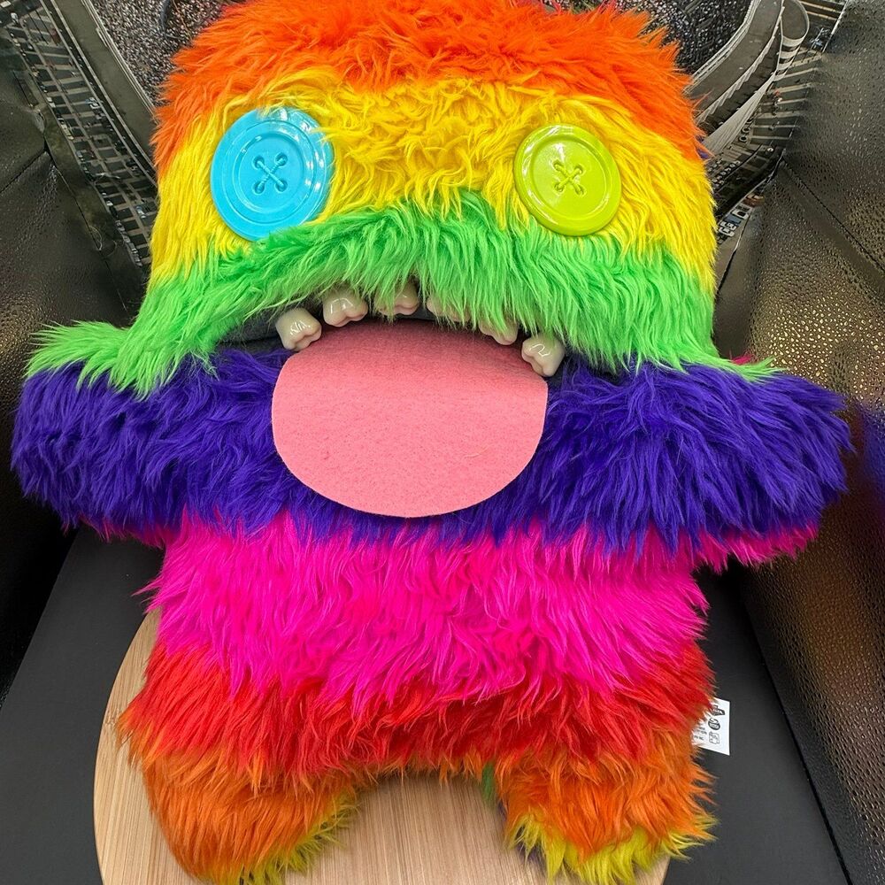 Zuru Fuggler Bigg Fugg Monster Plush 17” Oogah Boogah JUMBO Plush Rainbow NWT
